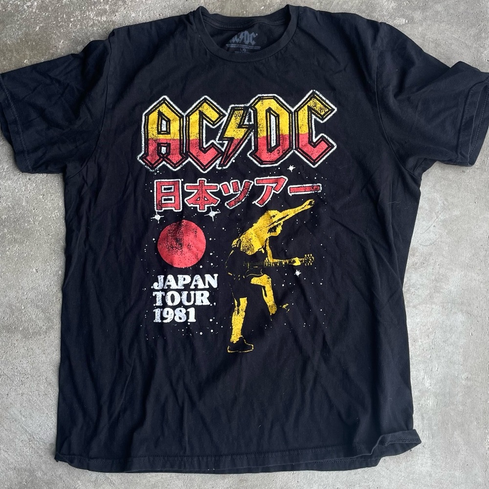 Vintage Official AC/DC JAPAN TOUR 1981 Graphic T-Shirt Authentic Men’s Size L